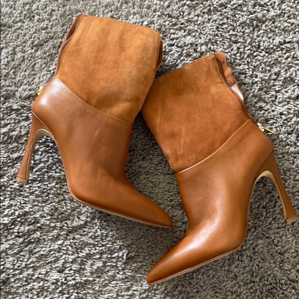 Louise et Cie Brown Leather & Suede Heel Boots